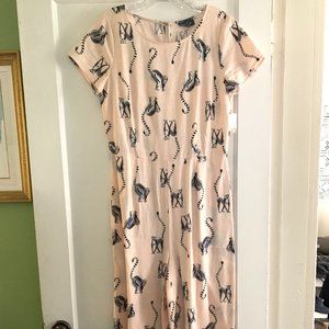 NWT ModCloth Bold Notion Wide-Leg Jumpsuit - Pink Lemurs, M